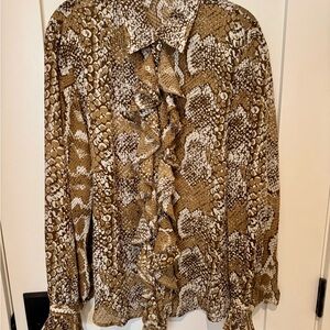 Snake print Brown and White Women's Top